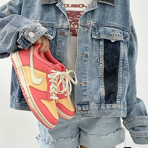 
Nike (NIKE) board shoes AJ1 women's shoes 2025 summer new low top Air Jordan 1 casual shoes sneakers [trend] DH9765-200 pink orange grapefruit 35.5