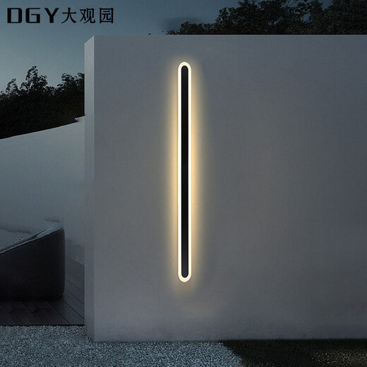 大观园（DGY）户外防水壁灯极简格栅灯客厅背景墙氛围灯新款线条灯中山灯具003O 9227-200cm-中性光