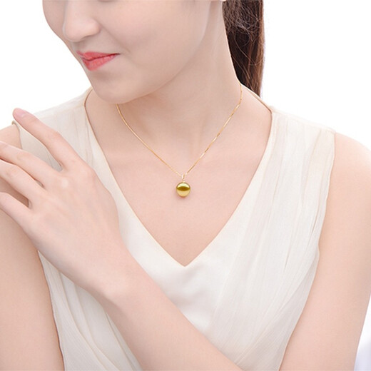 Drops of water form pearls. Nanzhu family Nanyang gold bead pendant 18k gold inlaid with diamonds, gold seawater pearls, light luxury and elegant, gift to mother 9.0-10.0mm