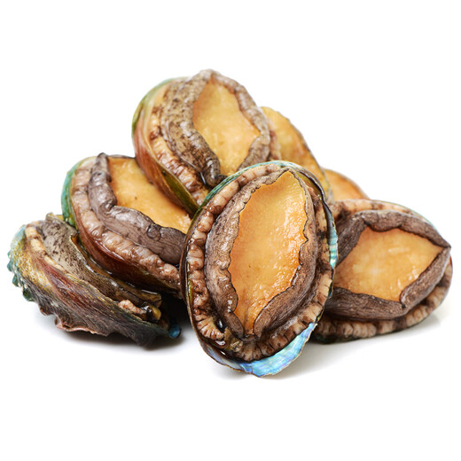 Wangmu cooked and frozen triple-cut extra large abalone, extra large 10 abalone, fresh shellfish, holiday gift, comparable to 10 fresh abalone, large size, net weight 500g