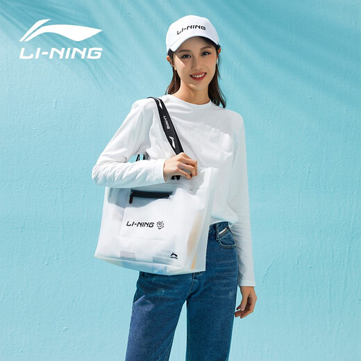 李宁（LI-NING）游泳包女 干湿分离防水子母健身泳包 ins风度假单肩手提包沙滩包 727蓝色