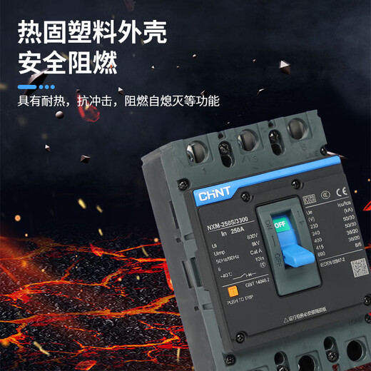 正泰CHNT昆仑塑壳断路器空气开关NXM-63S 12250S400A630S 2P 10A