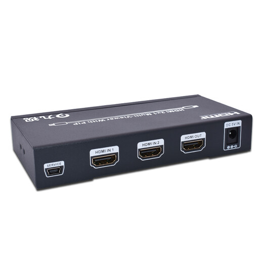JiUyin JiUSI HDMI HD Video Switcher 2 en 1 Out 2 Pantalla de pantalla División Pip Imagen con control central 232 Manual de control remoto IR Manual sin problemas de 2 vías Síntesis de 2 vías Normal (JS5012)