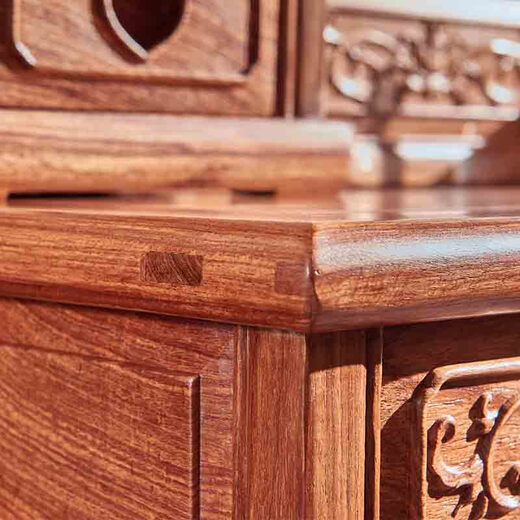 Zhidao mahogany furniture African rosewood (scientific name: Hedgehog rosewood) solid wood dressing table dressing table new Chinese bedroom furniture dressing table and stool combination dressing table + stool