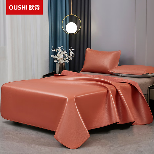 Oushi (Oushi) clean water buffalo leather mat top layer buffalo leather mat 1.8 meters single and double bed 1.5m thickened ancient method original soft mat Selected clean water non-coated soft mat (single mat) 1.0m bed (1.0*2.0m)