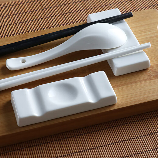 Zhengyang Zhishang Chopstick Holder Ceramic Chopstick Holder Chopstick Holder Hotel Special Chopstick Holder Chopstick Pillow Dual-Purpose Chopstick Holder Spoon Holder Shelf Male <Lushui Jinshan Guzheng Chopstick Holder> <Ten pack