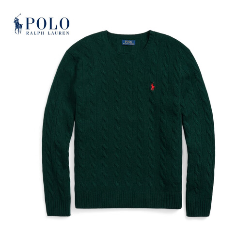 Polo Ralph Lauren Men and women's classic standard version of cobble knitted sweater RL15909 300-green M large