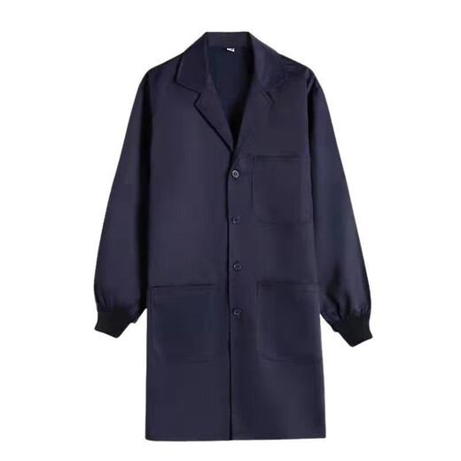 Camouflage coat, labor protection work clothing, men's stain-resistant, breathable, dust-proof outer clothing, threaded cuff coat, navy blue, medium size 120 to 155 Jin Jin equals 0.5 kg