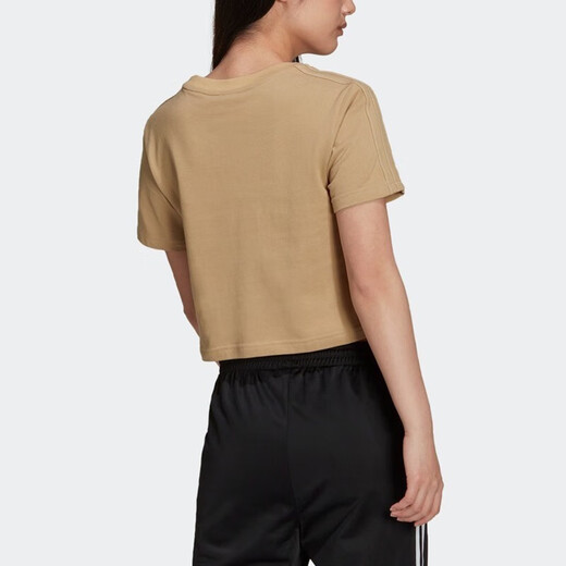 Adidas Clover Kurzarm Frauen Sommer Neuer Sport Kurzer Taille Runde Halshemd T-Shirt H15829 H15829 XS