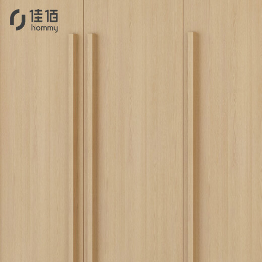 Jiabai wardrobe simple three-door wardrobe modern economical assembled large wardrobe bedroom dormitory rental solid wood panel wardrobe HS0052