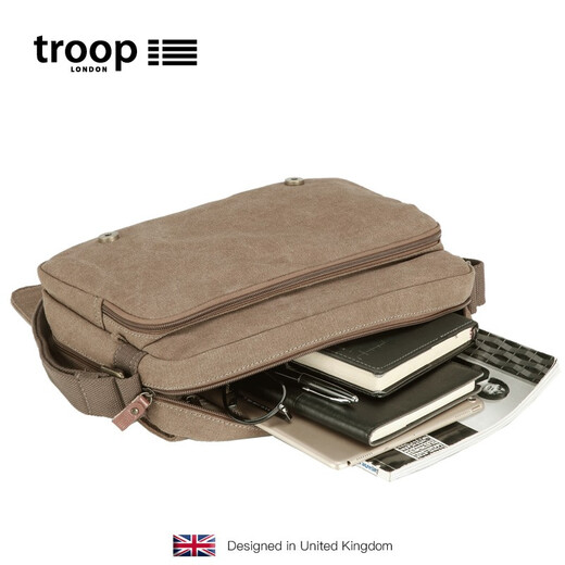 Sac à épaule pour hommes décontractés troupes de troupe de troupes pour hommes masculins neuf style masculin crossbody bac masculin de toile de toile de toile horizontale sac à épaule masculine sac grand brun l1585