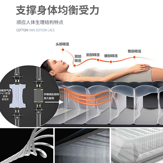 INTEX 64734双人加大充气床垫 家用睡垫露营户外打地铺办公午休折叠床
