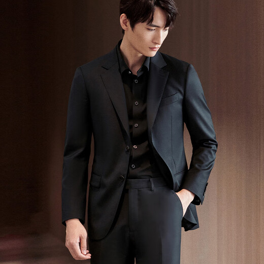 Angel Bird Suit Men's Nano Protection Autumn Pure Wool Men's Fashion Business Formal Suit Pants Men Black 50 A(180/100) /Please note waist or pants