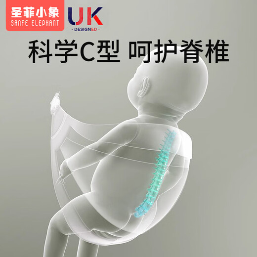 
Santa Fe Elephant Baby Strap Baby Holding Baby Craft Artifact Holding Children Newborn Children 1-3 years old Horizontal Front Holding Simple Breathable Gray Breathable Net Style