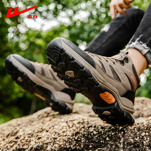 
Huili hiking shoes men's outdoor non-slip wear-resistant sports shoes men's comfortable thick-soled work shoes men 1109 khaki 44