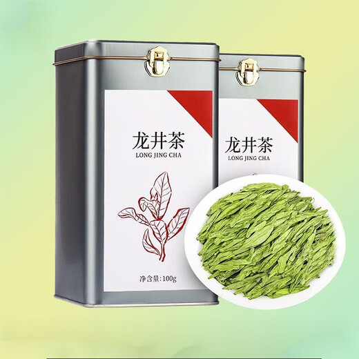 Cicada's Home Jiangnan Longjing 100g 2024 First Class New Tea Mingqian Spring Tea Green Tea Gift Box Canned Mid-Autumn Festival Longjing Tea (100g/can*2)