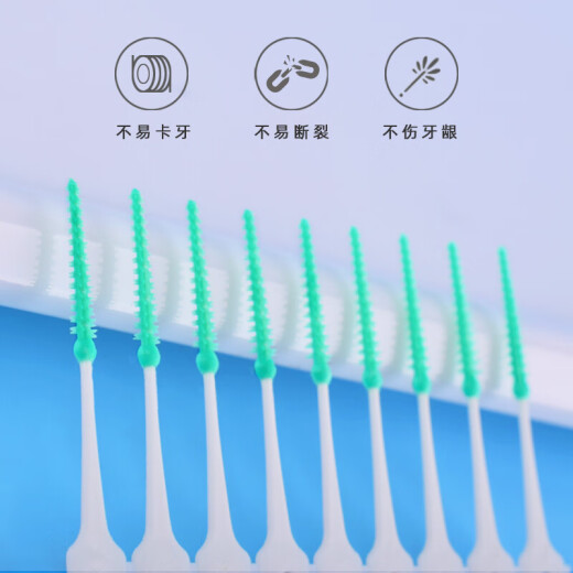 Xiaolu Mama silicone interdental brush imported interdental toothbrush interdental gap brush (0.6mm-1.8mm) multi-angle cleaning