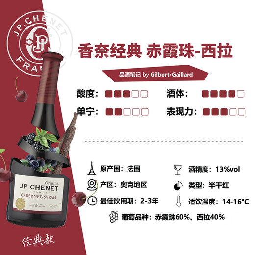 Chanel (J.P.Chenet) Französische Originalflasche mit importiertem Rotwein funkelnden Wein Brandy Xo Geschenk Souvenir Wein Cabernet Syrah Wein 187ml