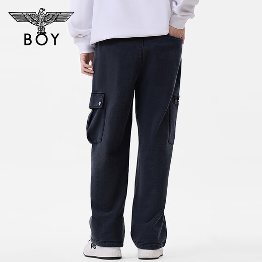 BOY LONDON men and women trousers casual and versatile straight loose gray work pants N15042 gray M