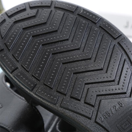 
Huili Shanghai Huili Sandals men's summer simple non-slip wear-resistant daily work and leisure home two-wear beach sandals Huili 3888/black 39