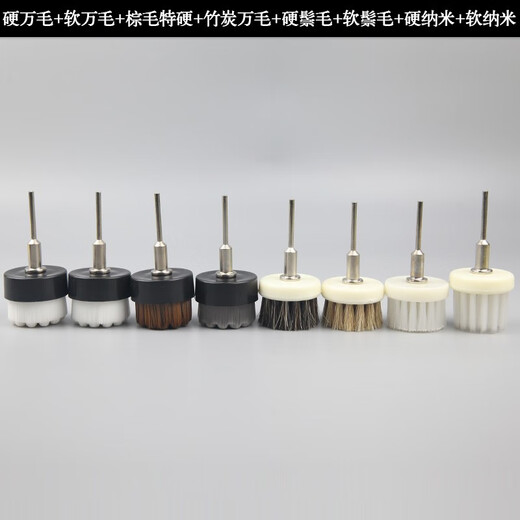 Blue Lotus Jiwenwan Electric Brush Head Rudraksha Walnut Ten Thousand Hairs Nano Hard Pig Bristle Brush Cleaning and Polishing Slurry Tool Brush Head Family Portrait 8 Types One Each