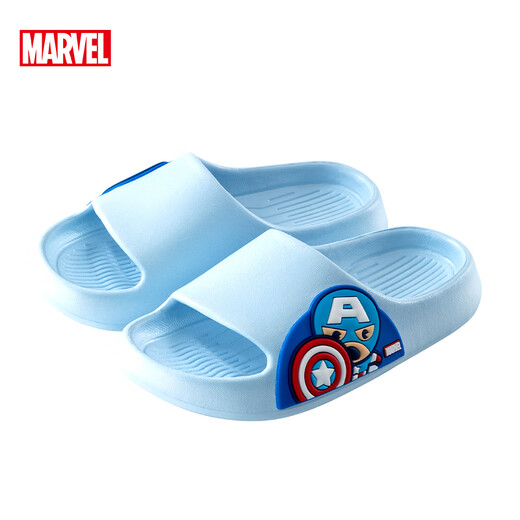 Disney (Disney) Sandalias infantiles Sandalias para niños zapatillas para niños zapatillas para bebés no deslizantes para niños zapatillas para niños capitanes americanos cielo azul