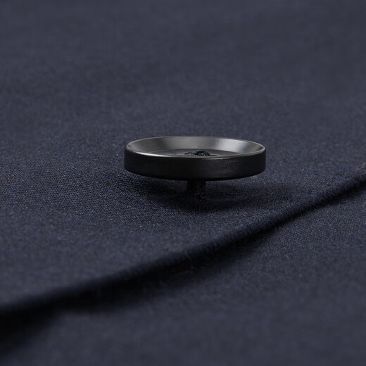 BAROMON wool anti-wrinkle no-iron suit men's complete suit suit business formal attire two-piece professional suit navy blue 170D Please note the size of the trousers