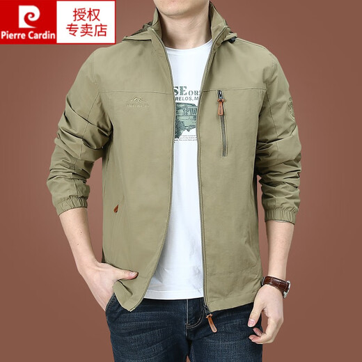 
Pier Cardin charge jacket men's spring and autumn men's outdoor American three-windbreak jacket men's spring sports jacket dark blue 9898 plus velvet 2XL