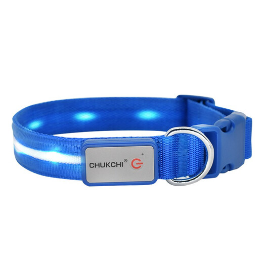 Chukchi (CHUKCHI) dog luminous collar USB charging pet luminous circle leash dog leash anti-lost dog walking collar golden retriever waterproof supreme version orange collar M-recommended neck circumference within 36-49CM