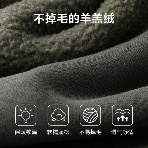 Jingjing Tokyo casual pants men's imitation sherpa winter velvet pants warm sweatpants leggings sweatpants black L