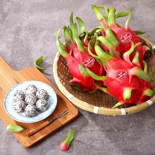 Goodnon Vietnam imported white heart dragon fruit 2 packs medium large fruit single fruit 400g-500g fresh fruit direct from the source