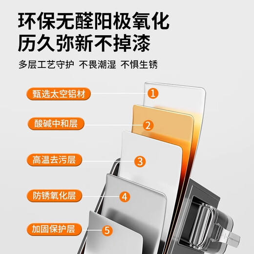 Mrs. Ming's kitchen rack spice box set wall-mounted spice utensils spice jar combination all-in-one spice storage box double layer + 6 spice boxes