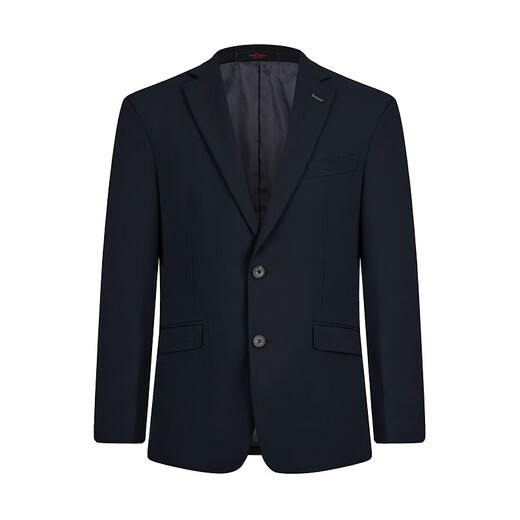 Qipai woolen suit men's autumn and winter new business professional formal suit suit groom wedding suit navy blue F style material subject to the tag L (175) B48