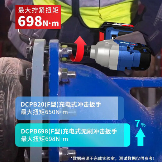 东成无刷电动冲击扳手锂电风炮汽修铁轨钢结构重型电板子东城DCPB698 【DCPB698E】2电4.0Ah 官方标配