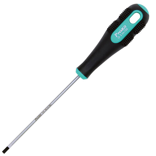 Baogong (Pro sKit) 9SD-205A green and black two-color screwdriver slotted screwdriver -3.0 3.0x100mm