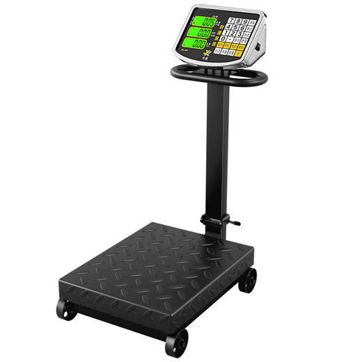 Today's selection (jinxuan) large hand push roller weighing electronic scale commercial floor scale wheel scale foldable bench scale accurate pig scale industrial logistics floor scale livestock weight scale double display pulley 600KG red letter 45*60 oversized table