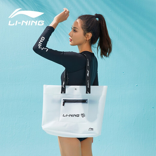 李宁（LI-NING）游泳包女 干湿分离防水子母健身泳包 ins风度假单肩手提包沙滩包 727蓝色