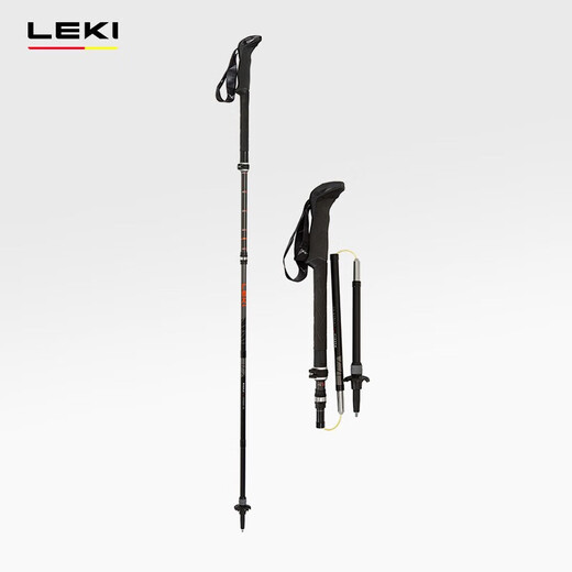 LEKI German new product outdoor hiking and mountaineering carbon fiber Makalu hybrid folding shock absorber folding Z stick Makal
