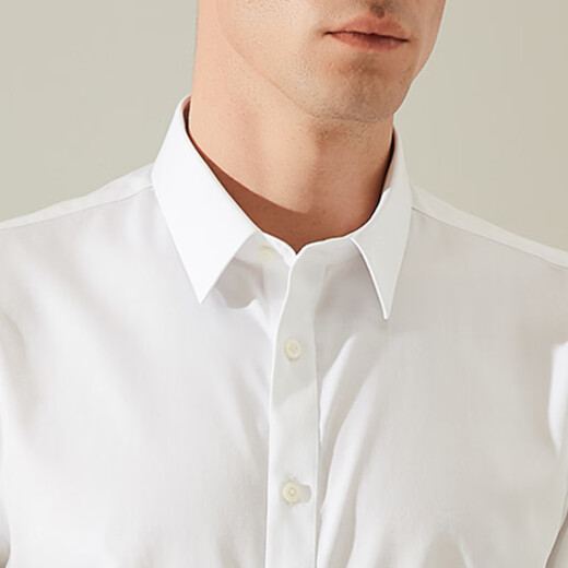 Yageo [96% cotton + elastic DP free iron] shirt men's short-sleeved summer business casual short-sleeved shirt easy to handle tooling white 40