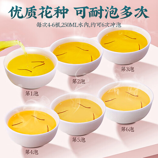 Tongfu Tibetan Safran 10g Geschenkbox, super authentische All-Red-Filigree Safran zu geben, um Freunden Urlaubsgeschenke zu geben