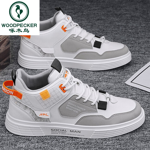 Woodpecker men's shoes for autumn breathable and versatile casual sports shoes 2025 new spring and autumn style work and work work Martin boots [mesh style] khaki 39