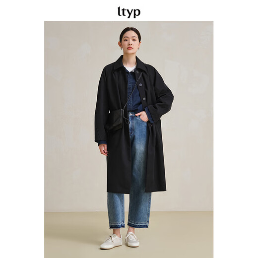 Оригинальные туристические продукты LTYP 270G Tianshi Хлопковая вертикальная ветерная куртка Универсальное повседневное покрытие средней длины для женщин Осень Классик Хаки М
