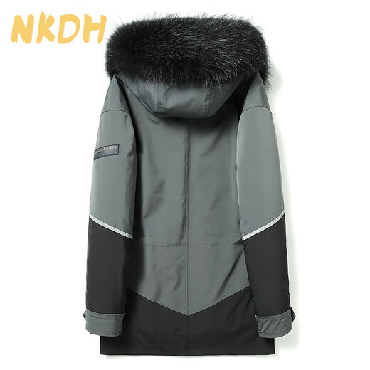 NKDH品牌貉子毛领皮草派克服男旱貂内胆皮毛一体大衣尼克休闲工装外套 图片色 XL 175