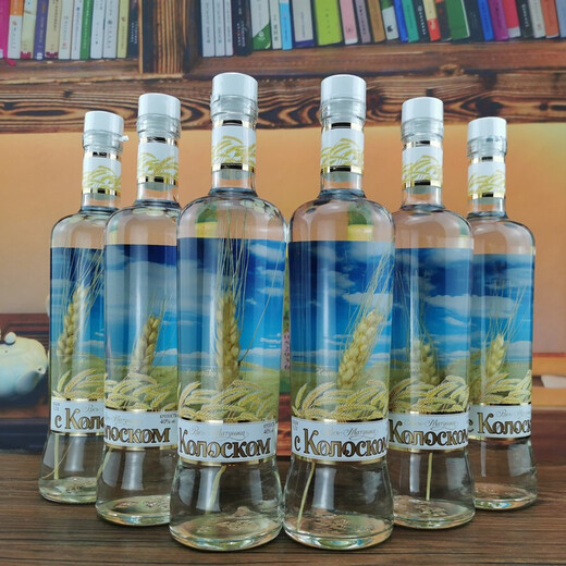 萨拉普尔500ml瓶进口俄罗斯小麦穗风味伏特加小麦酒洋酒烈酒白酒鸡尾酒 真麦穗伏特加 500mL 5瓶