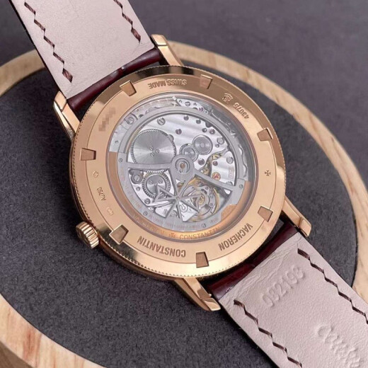 [SEGUNDA 99 NUEVO] Vacheron Constantin Men's Watch VC Serie Mecánica Automática Mecánica 18K Gold Belt Watch Luxury Watch 43075/000R-9737 Rose Gold
