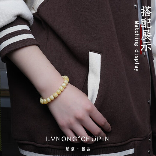 Lv Nong Jewelry Russian beeswax old type barrel beads bracelet spacer beads diamond star and moon diy beads diameter about 8 * height about 7mm / single