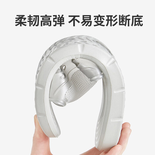JD.com [bathroom slippers] women's soft elastic quick-drying leaky slippers eva bathroom summer sandals candy powder 37-38
