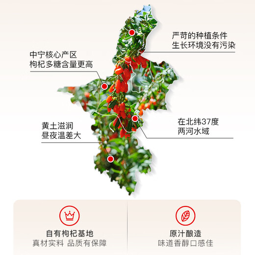 Ningxia Hong Ningxia Red Wolfberry Wine 38 grados 125 ml Ningxia Specialty Wolfberry Brewing National Trend Style Bottle Bottle Wine Edition 38 grados 125ml 24 botellas [RESIDAD]
