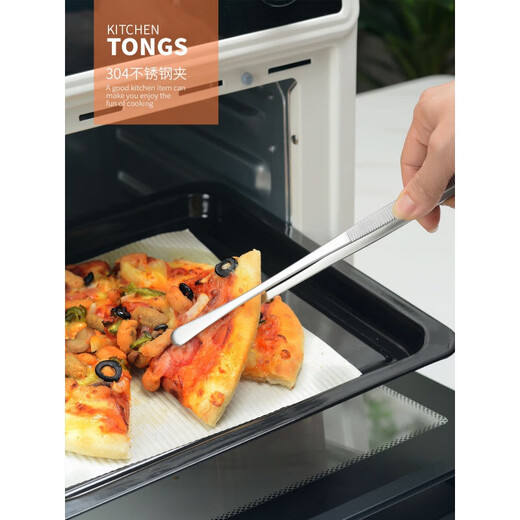 The legend of the pot kitchen tweezers air fryer cooking tongs 304 food clips barbecue steak clips stainless steel barbecue clips TONG01-304 round head stainless steel food clips