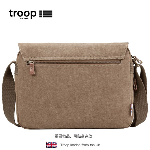 Sac à épaule pour hommes décontractés troupes de troupe de troupes pour hommes masculins neuf style masculin crossbody bac masculin de toile de toile de toile horizontale sac à épaule masculine sac grand brun l1585